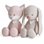 Alice & Pomme Soft Toys Set 3D model small image 3