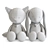 Alice & Pomme Soft Toys Set 3D model small image 6