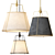 Textile Conical Pendant Light 3D model small image 1