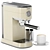 Compact Espresso Coffee Machine, Beige 3D model small image 2