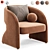 Elegant Rosalia Chair for Home 3D model small image 3