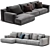 Modern Chaise Longue Sofa 2017 3D model small image 2