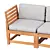 Modular Outdoor 3-Seat Sofa 3D model small image 7