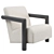 Bernhardt Ford Fabric Chair 3D model small image 1