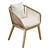Modern Beige Rope Chair 3D model small image 1