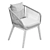 Modern Beige Rope Chair 3D model small image 2