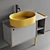 Cielo Theo Vanity Washbasin Set 3D model small image 2