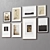 Wooden Picture Frames Set Collection 3D model small image 6