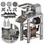 Powerful Commercial Meat Grinder 3D model small image 3