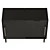 Sleek Matte Black Media Console 3D model small image 3
