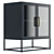 Santorini Blue Metal Kitchen Cabinet 3D model small image 4