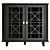Gwen Fretwork Black Corner Cabinet 3D model small image 2