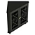 Gwen Fretwork Black Corner Cabinet 3D model small image 5