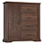 Modern Dark Walnut Dresser UFO 3D model small image 1