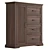 Modern Dark Walnut Dresser UFO 3D model small image 4