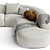 Eichholtz Bjorn Boucle Sand Sofa 3D model small image 2
