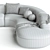 Eichholtz Bjorn Boucle Sand Sofa 3D model small image 3