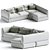 Elegant Parma Sofa Set 3D model small image 1