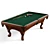 Hawthorne Pool Table with UVs 3D model small image 1