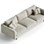 Modern 4-Seater Fabric Sofa Settee 3D model small image 3