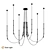 Boft Black LED Pendant Chandelier 3D model small image 1