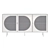 Modern Rattan Sideboard in Pink 3D model small image 3