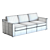 Premium Leather 3-Seat Sofa Model 3D model small image 5
