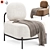 Hawaii Armchair in Dark Grey 3D model small image 1