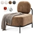 Hawaii Armchair in Dark Grey 3D model small image 3