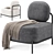 Hawaii Armchair in Dark Grey 3D model small image 5