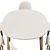 Nicole Dining Set White Beige 3D model small image 2