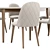 Nicole Dining Set White Beige 3D model small image 4