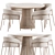 Modern Dining Set Furniture Ensemble 3D model small image 1