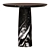  Luxe Black Marble Dining Table 3D model small image 1