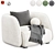 Troy Fabric Armchair: Modern Elegance 3D model small image 1