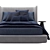 Midnight Flexform King-size Bed 3D model small image 3