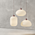 Elegant Vintage Glass Pendant Light 3D model small image 3