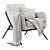 Modern Accent Armchair Cult Furniture 3D model small image 2