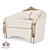 Handcrafted Madlen Grand Armchair 3D model small image 1