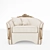 Handcrafted Madlen Grand Armchair 3D model small image 2