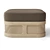 Trieste Teak Ottoman with Cushion 3D model small image 2