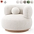 Modern Swivel Accent Chair White 3D model small image 3