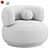 Modern Swivel Accent Chair White 3D model small image 7