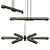 Bronze Bullet Pendant Light 3D model small image 1