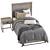 Avalon Metal Base Storage Bed 3D model small image 2