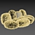 Elegant Italian Edra CIPRIA Sofa 3D model small image 5