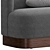 Stylish Buena Upholstered Dining Bench 3D model small image 5