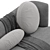 Stylish Buena Upholstered Dining Bench 3D model small image 6