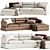 Elegant Parma Sofa by Divan 3D model small image 1