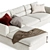 Elegant Parma Sofa by Divan 3D model small image 2